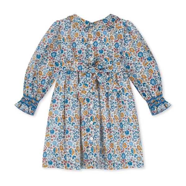 Antoinette Dress with Golden Dusk Hand Smocking Made With Liberty D’anjo