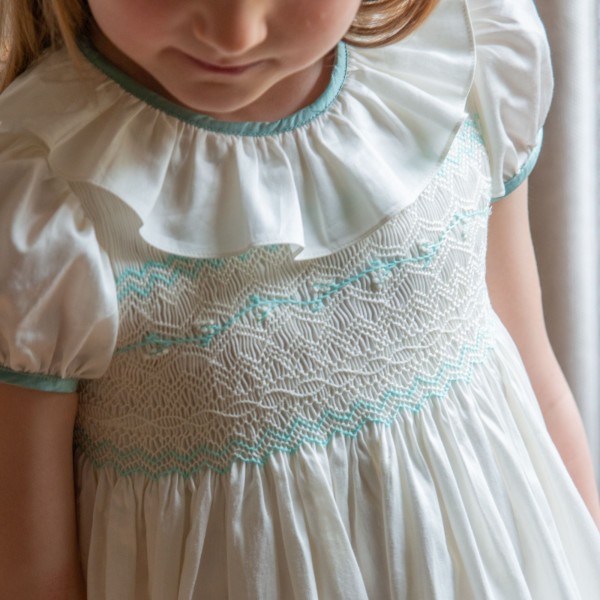 Diana Special Occasion Dress with Lily of the Valley Hand Smocking Diana Special Occasion Dress with Lily of the Valley Hand Smocking