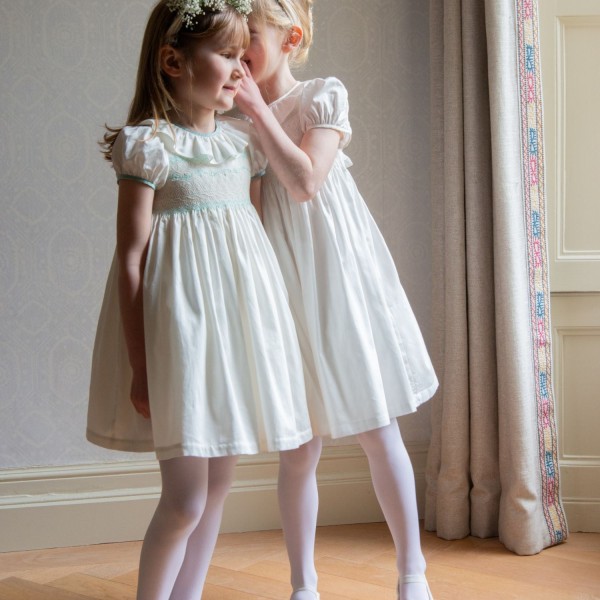Diana Special Occasion Dress with Lily of the Valley Hand Smocking Diana Special Occasion Dress with Lily of the Valley Hand Smocking
