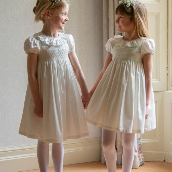 Diana Special Occasion Dress with Lily of the Valley Hand Smocking Diana Special Occasion Dress with Lily of the Valley Hand Smocking