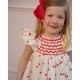 Indira Gandhi Flutter Dress Mon Cherry Cotton with a La Mode Hand Smocking Indira Gandhi Flutter Dress Mon Cherry Cotton with a La Mode Hand Smocking