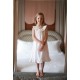 Memo Press x Smock London Girls Alice Dress Moonstone with Yellow Rose Hand Smocking