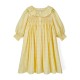 Nightingale Girl's Dress Primrose Gingham with Daffodil Hand Smocking