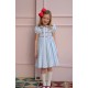 Thatcher Dress Sailor Stripe with White Heart Hand Smocking
