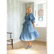 Ada Lovelace Dress Chambray with Berries and Cream Hand Smocking