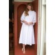 Bessie Coleman Women's Dress Moonstone Cotton with Kir Royale Hand Smocking
