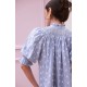 Scholl Blouse Bubble Weave Cotton with Double Cream Hand Smocking Edition 60