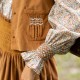 C J Walker Waistcoat Butterscotch Needlecord with Spiced Vanilla Hand Smocking Edition 5 C J Walker Waistcoat Butterscotch Needlecord with Spiced Vanilla Hand Smocking Edition 5
