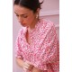 Cleopatra Blouse Pink Panther Cotton with Milkshake Hand Smocking Edition 36 Cleopatra Blouse Pink Panther Cotton with Milkshake Hand Smocking Edition 36