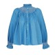Pom x Smock London Scholl Blouse Paperwhite Ditsy with Snowdrop Hand Smocking Edition 61