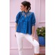 Scholl Blouse Cobalt Linen with Vanilla Hand Smocking Edition 54