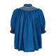 Scholl Blouse Cobalt Linen with Vanilla Hand Smocking Edition 54
