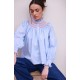 Scholl Blouse Oxford Stripe with Orange Blossom Hand Smocking Edition 62