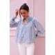 Scholl Blouse Seurat Splat with Sapphire Hand Smocking Edition 64