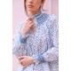 Scholl Blouse Seurat Splat with Sapphire Hand Smocking Edition 64