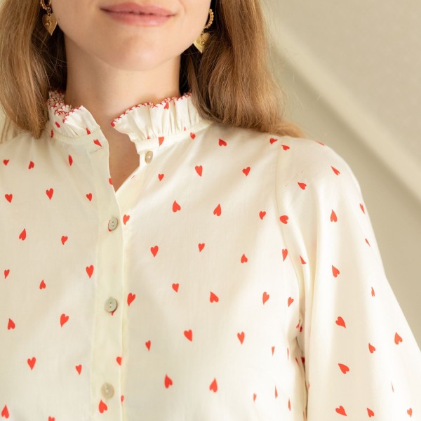 Shelley Blouse Loveheart Cotton Lawn with My Funny Valentine Hand Smocking Edition 22