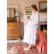 Mother Teresa Women's Nursing & Maternity Dress Long Sleeves with Mermaid Tail Kir Royale Hand Smocking