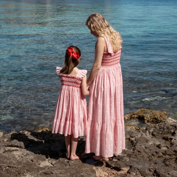 Grace Hopper Dress Love Heart Weave with I Heart You Hand Smocking